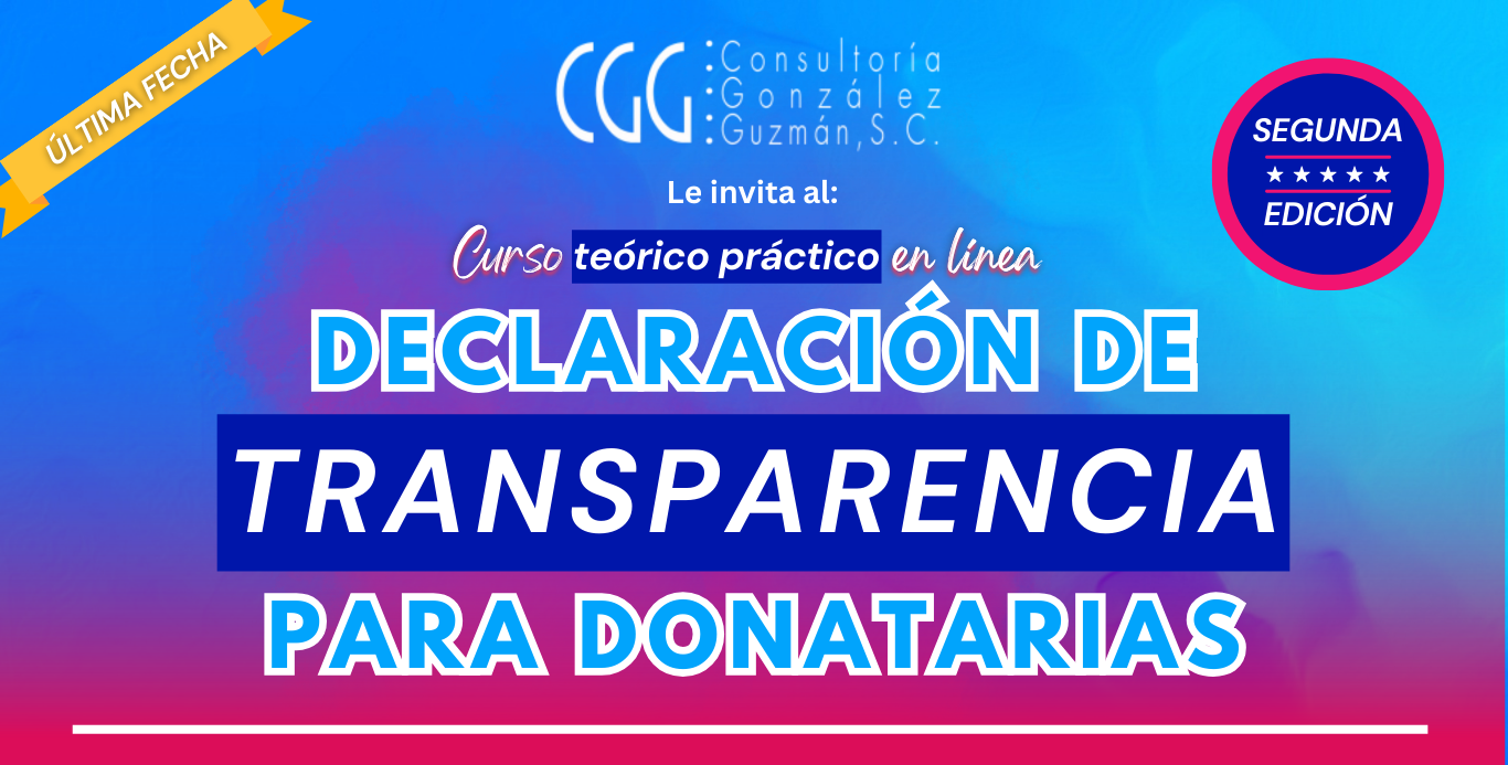 Curso Declaración de Transparencia para Donatarias Autorizadas